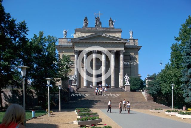 People coming out of church on a Sunday in Eger. Artist: CM Dixon Artist: Unknown