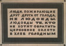 People Eating Each Other from Hunger are not Cannibals, c1915-1925. Creator: Unknown
