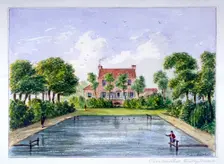 People fishing in Peerless Pool, City Road, Finsbury, London, c1800. Artist: CH Matthews