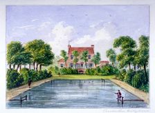 People fishing in Peerless Pool, City Road, Finsbury, London, c1800. Artist: CH Matthews