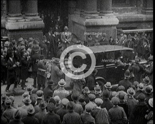 People Gathering and Coming and Going Outside the Carlton Club in London, 1922. Creator: British Pathe Ltd.