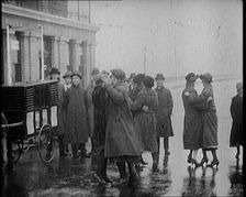 People Gathering Around a Large Outdoor Wireless, 1922. Creator: British Pathe Ltd