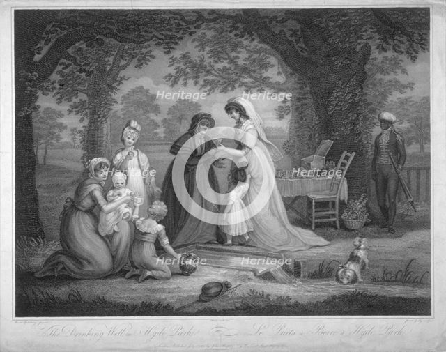 People in Hyde Park, London, 1802.                                                        Artist: James Godby