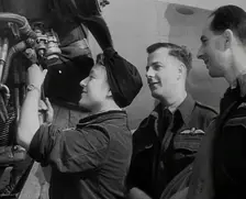 People Inspecting Part of an Aeroplane, 1942. Creator: British Pathe Ltd