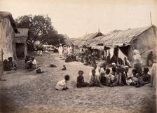 People living in the town of Dhobi Ghat, during bubonic plague outbreak, Karachi, India, 1897. Creator: Unknown