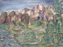 People living in caves, 16th century. Creator: Unknown