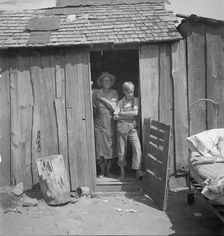 People living in miserable poverty, Elm Grove, Oklahoma County, Oklahoma, 1936. Creator: Dorothea Lange