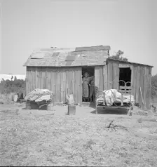 People living in miserable poverty, Elm Grove, Oklahoma County, Oklahoma, 1936. Creator: Dorothea Lange