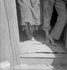 People living in miserable poverty, Elm Grove, Oklahoma County, Oklahoma, 1936. Creator: Dorothea Lange