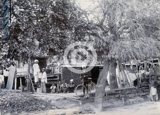 People living in quarantine, during a plague epidemic in Mandalay, 1906. Creator: Criouleansky & Marshall.