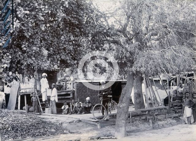 People living in quarantine, during a plague epidemic in Mandalay, 1906. Creator: Criouleansky & Marshall.