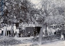 People living in quarantine, during a plague epidemic in Mandalay, 1906. Creator: Criouleansky & Marshall
