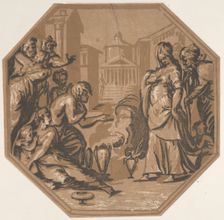 People paying homage to Psyche's beauty, ca. 1540-50., ca. 1540-50. Creator: Niccolo Vicentino