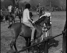 People Riding Horses in Rotten Row in Hyde Park, London, 1931. Creator: British Pathe Ltd