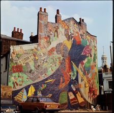 People's River Mural, Creek Road, Greenwich, Greater London Authority, 1975-1985. Creator: Leonard Robin Mattock