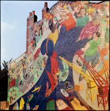 People's River Mural, Creek Road, Greenwich, Greater London Authority, 1975-1985. Creator: Leonard Robin Mattock