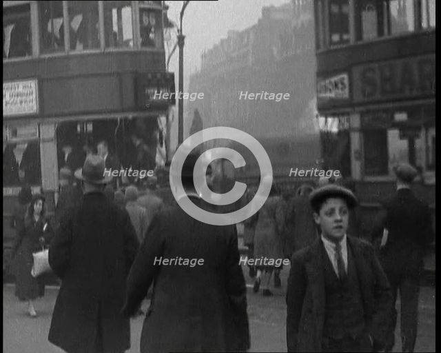 People Walking Around the Streets of London, 1930s. Creator: British Pathe Ltd.