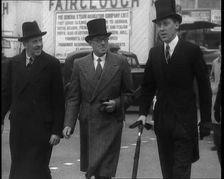 People Walking to the Houses of Parliament, 1936. Creator: British Pathe Ltd