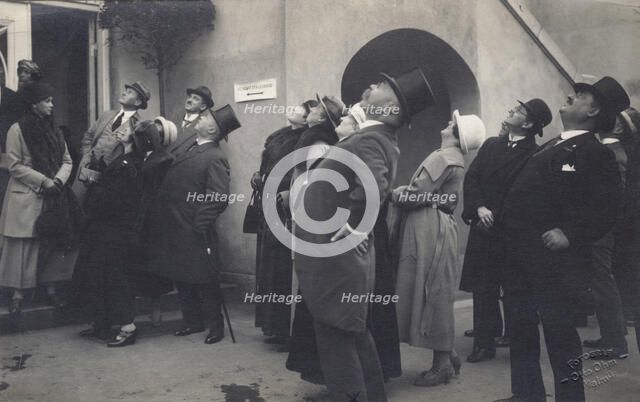 People watching an air show at Bulltofta airport, Malmö, Sweden, 1932. Artist: Otto Ohm