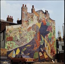 People's River Mural, Creek Road, Greenwich, Greater London Authority, 1975-1985. Creator: Leonard Robin Mattock