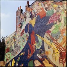 People's River Mural, Creek Road, Greenwich, Greater London Authority, 1975-1985. Creator: Leonard Robin Mattock