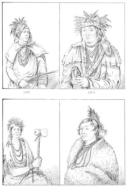 Peorias and Piankashaws, 1841.Artist: Myers and Co