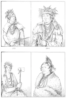 Peorias and Piankashaws, 1841.Artist: Myers and Co