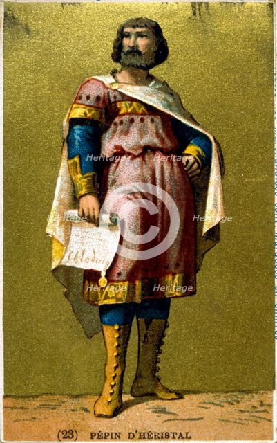 Pepin d'Heristal, Frankish ruler, 19th century. Artist: Anon