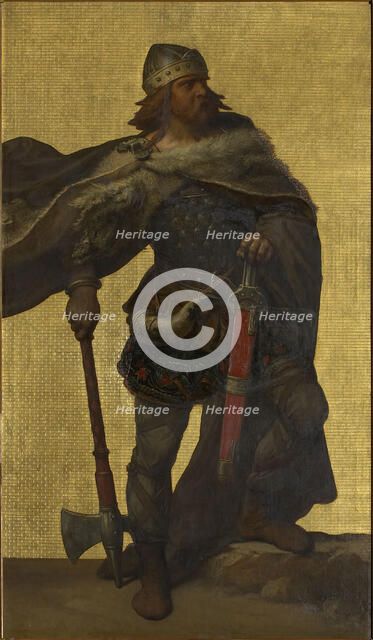 Pepin of Herstal, 1872-1877. Creator: Gallait, Louis Joseph (1810-1877).