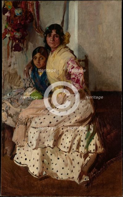 Pepilla and her Daughter, 1910. Creator: Joaquin Sorolla y Bastida.