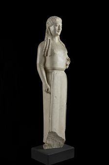 Peplos Kore, from Athenian Acropolis, 540-520 BC