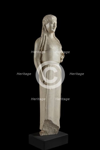 ‘Peplos’ Kore, from Athenian Acropolis, 540-520 BC. Artist: Unknown.