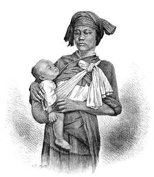 Pepo-Hoan woman and child c1890