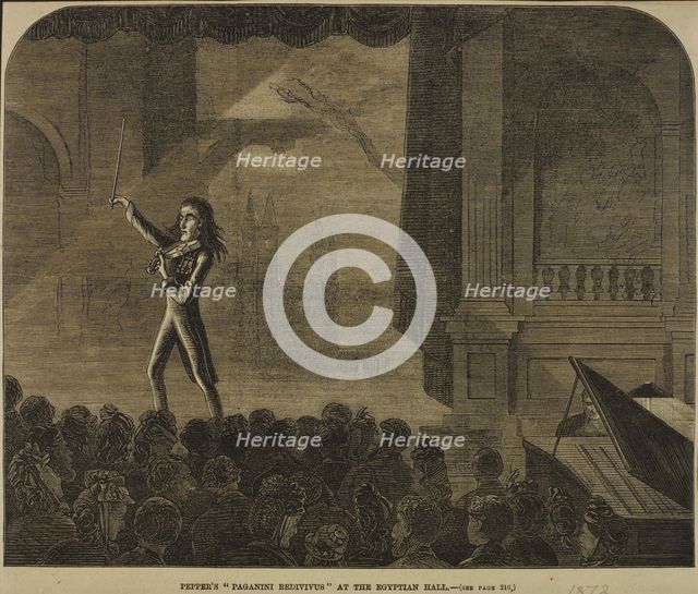 Pepper's "Paganini Redivivus" at the Egyptian Hall, 1872.  Creator: Unknown.