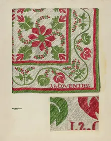 Pepperberry Quilt, c. 1939. Creator: Ralph Atkinson