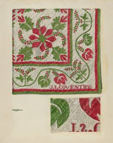 Pepperberry Quilt, c. 1939. Creator: Ralph Atkinson