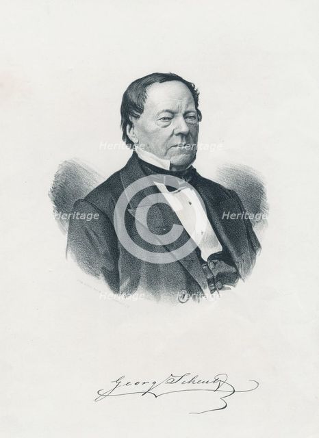 Per Georg Scheutz, 19th-century Swedish lawyer, translator, and inventor. Artist: Unknown