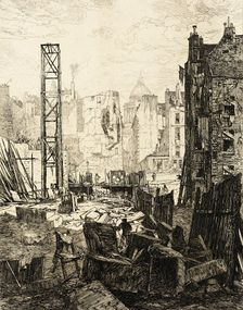 Percement du Boulevard St.-Germain, 1863. Creator: Maxime Lalanne