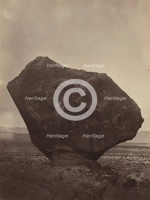 Perched Rock, Rocker Creek, Arizona, 1872. Creator: William H. Bell.