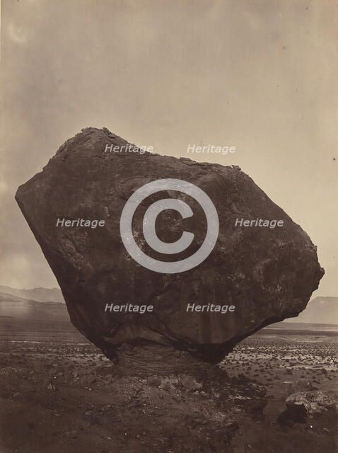 Perched Rock, Rocker Creek, Arizona, 1872. Creator: William H. Bell.