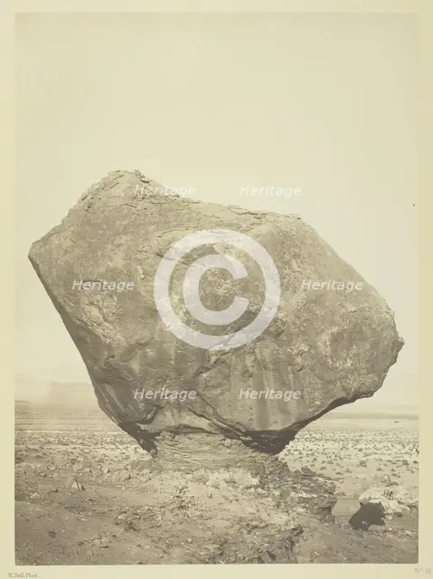 Perched Rock, Rocker Creek, Arizona, 1872. Creator: William H. Bell.