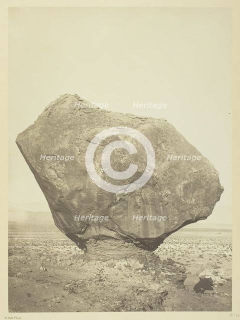 Perched Rock, Rocker Creek, Arizona, 1872. Creator: William H. Bell.