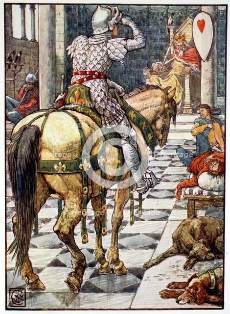 'Percival Obtains the Shield of the Beating Heart', 1911.  Creator: Unknown.