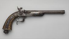 Percussion Exhibition Pistol, French, Paris, dated 1849. Creators: Lepage Moutier, Antoine Vechte, Léopold Bernard