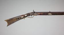 Percussion Longrifle, American, Huntingdon County, Pennsylvania, ca. 1840-50. Creator: Joseph Douglass