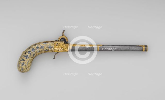 Percussion Pistol, Caucasian, probably Tbilisi, Georgia or Dagestan, mid-19th century. Creator: Unknown.