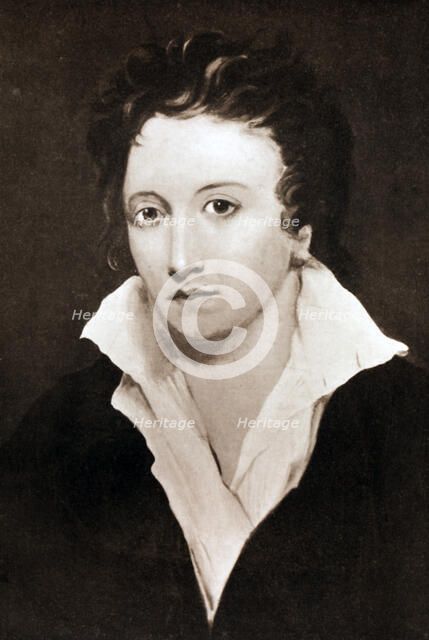 Percy Bysshe Shelley, English romantic poet, 19th century. Artist: Unknown