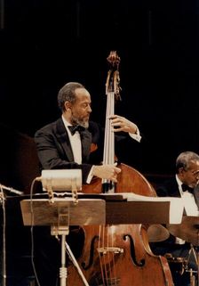 Percy Heath, Royal Festival Hall, London, 1989. Creator: Brian Foskett