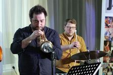 Percy Pursglove, Sara Colman Band, Watermill Jazz Club, Dorking, Surrey, 28 Jan 2020. Creator: Brian O'Connor