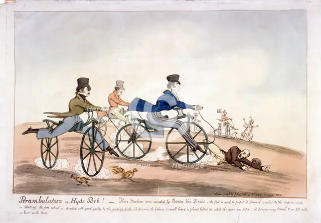 'Perambulators in Hyde Park!', London,  1819. Artist: Anon